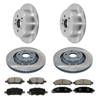 DuraGo® - 1-Piece Plain Brake Kit with Ceramic Brake Pads