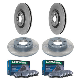 DuraGo® - Plain Front and Rear Brake Kit with Ceramic Pads