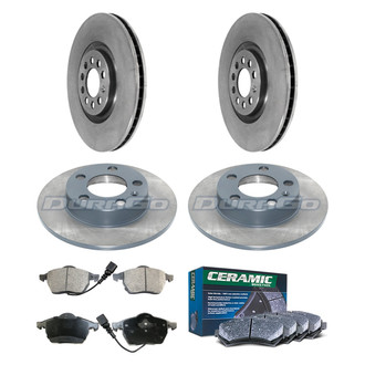DuraGo® - Plain Front and Rear Brake Kit with Ceramic Pads