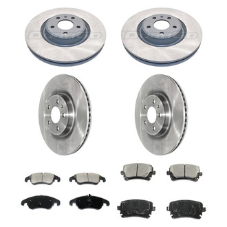 DuraGo® - Plain Front and Rear Brake Kit with Ceramic Pads