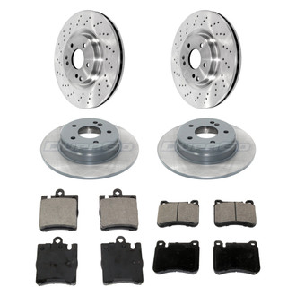 DuraGo® - Drilled Front and Rear Brake Kit with Ceramic Pads