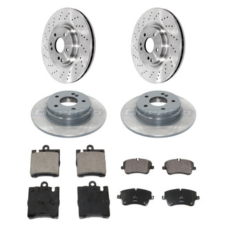 DuraGo® - Drilled Front and Rear Brake Kit with Ceramic Pads