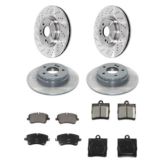 DuraGo® - Drilled Front and Rear Brake Kit with Ceramic Pads