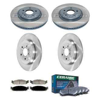 DuraGo® - Plain Front and Rear Brake Kit with Ceramic Pads
