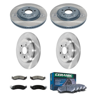 DuraGo® - Plain Front and Rear Brake Kit with Ceramic Pads
