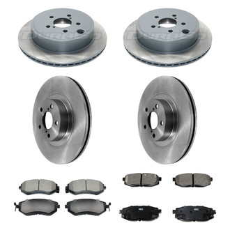 DuraGo® - 1-Piece Plain Brake Kit with Ceramic Brake Pads