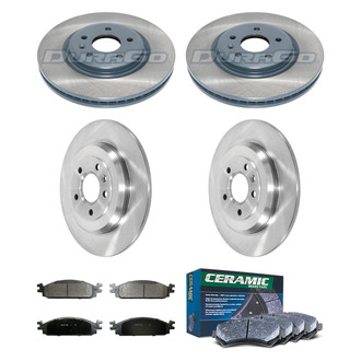 DuraGo® - Plain Front and Rear Brake Kit with Ceramic Pads