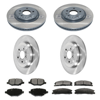 DuraGo® - Plain Front and Rear Brake Kit with Ceramic Pads
