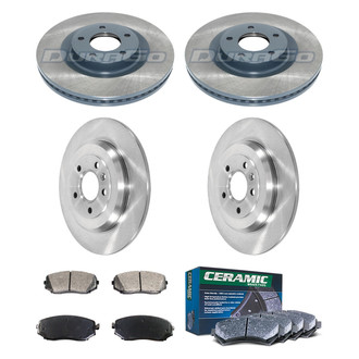 DuraGo® - Plain Front and Rear Brake Kit with Ceramic Pads