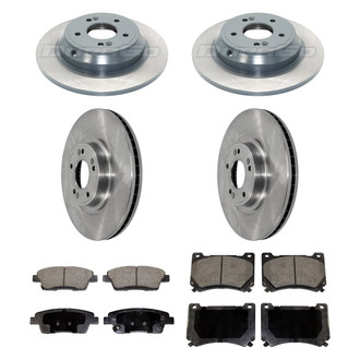 DuraGo® - Plain Front and Rear Brake Kit with Ceramic Pads