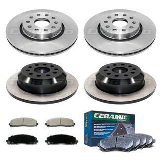 DuraGo® - Plain Front and Rear Brake Kit with Ceramic Pads