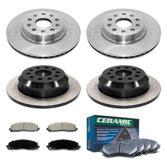 DuraGo® - Plain Front and Rear Brake Kit with Ceramic Pads