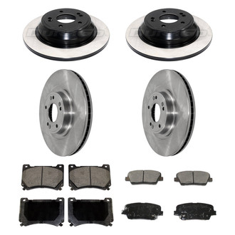 DuraGo® - Plain Front and Rear Brake Kit with Ceramic Pads
