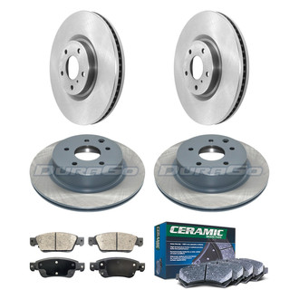 DuraGo® - Plain Front and Rear Brake Kit with Ceramic Pads