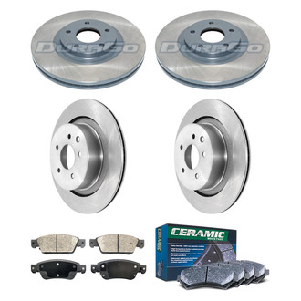 DuraGo® - Plain Front and Rear Brake Kit with Ceramic Pads