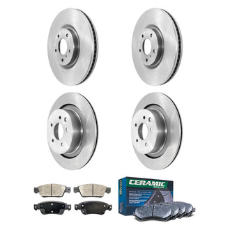 DuraGo® - Plain Front and Rear Brake Kit with Ceramic Pads