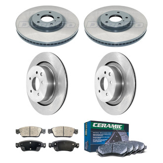 DuraGo® - Plain Front and Rear Brake Kit with Ceramic Pads