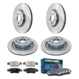 DuraGo® - Plain Front and Rear Brake Kit with Ceramic Pads