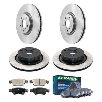 DuraGo® - Plain Front and Rear Brake Kit with Ceramic Pads