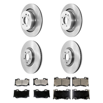 DuraGo® - Plain Front and Rear Brake Kit with Ceramic Pads