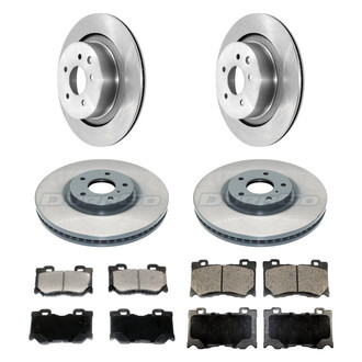 DuraGo® - Plain Front and Rear Brake Kit with Ceramic Pads
