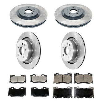 DuraGo® - Plain Front and Rear Brake Kit with Ceramic Pads