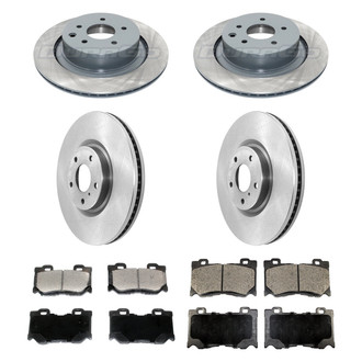 DuraGo® - Plain Front and Rear Brake Kit with Ceramic Pads