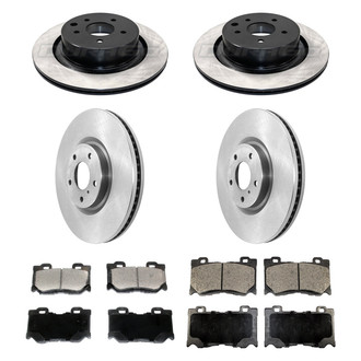 DuraGo® - Plain Front and Rear Brake Kit with Ceramic Pads