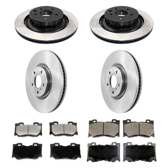 DuraGo® - Plain Front and Rear Brake Kit with Ceramic Pads