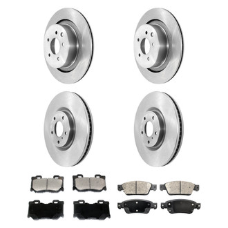 DuraGo® - Plain Front and Rear Brake Kit with Ceramic Pads