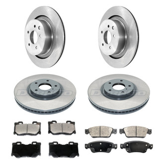 DuraGo® - Plain Front and Rear Brake Kit with Ceramic Pads