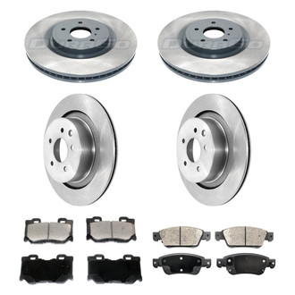 DuraGo® - Plain Front and Rear Brake Kit with Ceramic Pads