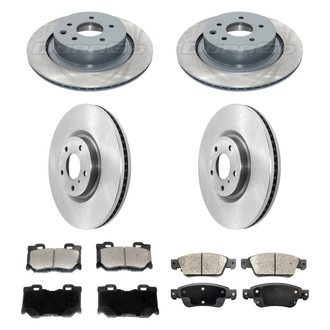 DuraGo® - Plain Front and Rear Brake Kit with Ceramic Pads
