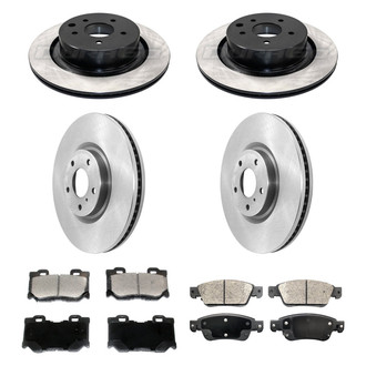 DuraGo® - Plain Front and Rear Brake Kit with Ceramic Pads