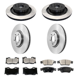 DuraGo® - Plain Front and Rear Brake Kit with Ceramic Pads