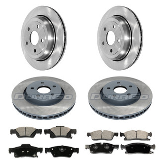 DuraGo® - Plain Front and Rear Brake Kit with Ceramic Pads
