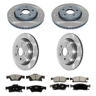 DuraGo® - Plain Front and Rear Brake Kit with Ceramic Pads