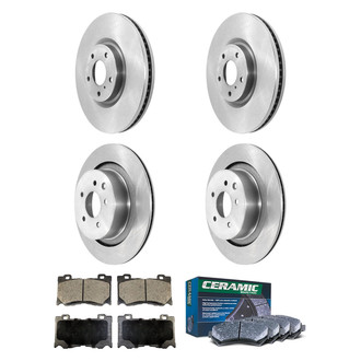 DuraGo® - Plain Front and Rear Brake Kit with Ceramic Pads