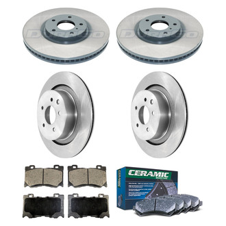 DuraGo® - Plain Front and Rear Brake Kit with Ceramic Pads