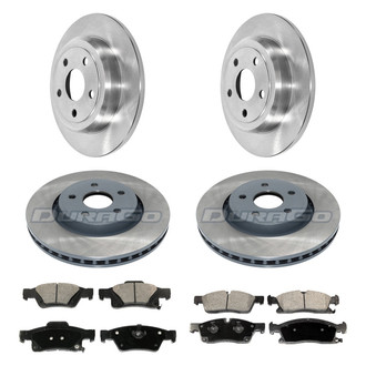 DuraGo® - Plain Front and Rear Brake Kit with Ceramic Pads
