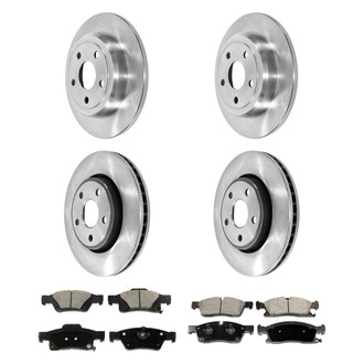 DuraGo® - Plain Front and Rear Brake Kit with Ceramic Pads