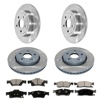 DuraGo® - Plain Front and Rear Brake Kit with Ceramic Pads