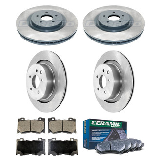 DuraGo® - Plain Front and Rear Brake Kit with Ceramic Pads