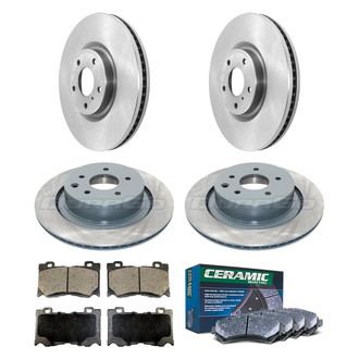 DuraGo® - Plain Front and Rear Brake Kit with Ceramic Pads
