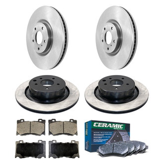 DuraGo® - Plain Front and Rear Brake Kit with Ceramic Pads