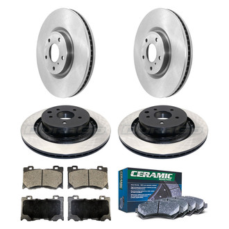 DuraGo® - Plain Front and Rear Brake Kit with Ceramic Pads