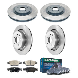 DuraGo® - Plain Front and Rear Brake Kit with Ceramic Pads