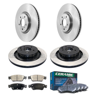 DuraGo® - Plain Front and Rear Brake Kit with Ceramic Pads