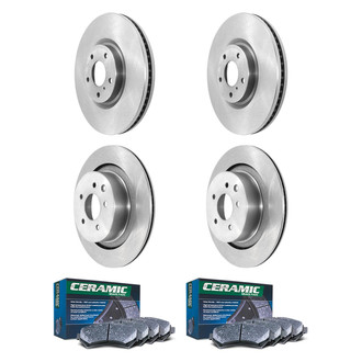 DuraGo® - Plain Front and Rear Brake Kit with Ceramic Pads