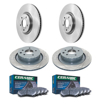 DuraGo® - Plain Front and Rear Brake Kit with Ceramic Pads
